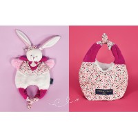 Geantă pentru copil Doudou Rabbit Cherry Red/Pink 30cm (DC3825) imaginea #4 — magazin online Desire.md