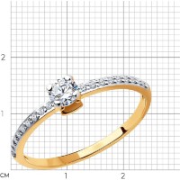 Кольцо SOLOVOV JEWELRY 019012 s.17,5 1,34g фото №3 — интернет-магазин Desire.md