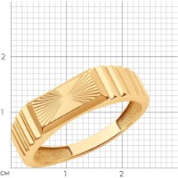 Кольцо SOLOVOV JEWELRY 019367 s.20 3,02g фото №3 — интернет-магазин Desire.md