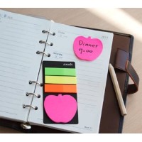 Semne pentru carte Stick'n Neon + Apple 4pcs (21475) imaginea #2 — magazin online Desire.md