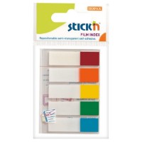 Semne pentru carte Stick'n Transparent + Neon 5x20p (21465)