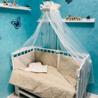 Lenjerie de pat pentru copii Holala Kids Little Beige Stars imaginea #2 — magazin online Desire.md