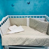 Lenjerie de pat pentru copii Holala Kids Little Beige Stars imaginea #3 — magazin online Desire.md