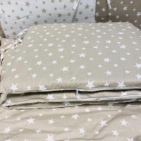 Lenjerie de pat pentru copii Holala Kids Little Beige Stars imaginea #4 — magazin online Desire.md