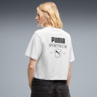 Tricou de dame Puma Class Relaxed Graphic White Glow Heather, s.L imaginea #4 — magazin online Desire.md