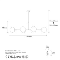 Люстра Opviq Fazli 10500 фото №6 — интернет-магазин Desire.md