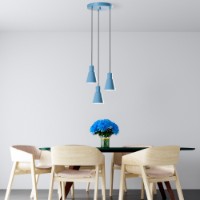 Люстра Opviq Konikkem 6357 3 Light Blue
