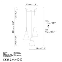 Люстра Opviq Konikkem 6357 3 Light Blue фото №8 — интернет-магазин Desire.md