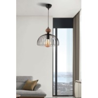 Люстра Opviq Dorris Wood Black Natural