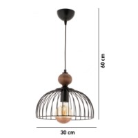 Люстра Opviq Dorris Wood Black Natural фото №4 — интернет-магазин Desire.md