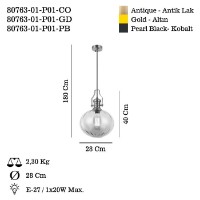 Люстра Opviq Cueva P01-CO фото №3 — интернет-магазин Desire.md