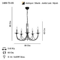 Люстра Opviq Dofa 73-05 фото №3 — интернет-магазин Desire.md
