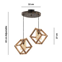 Люстра Opviq Cube Double G Glass фото №3 — интернет-магазин Desire.md