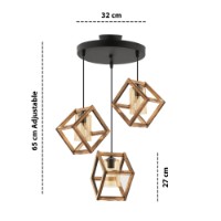 Люстра Opviq Cube Triple B Glass фото №3 — интернет-магазин Desire.md
