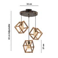 Люстра Opviq Cube Triple G Glass фото №3 — интернет-магазин Desire.md