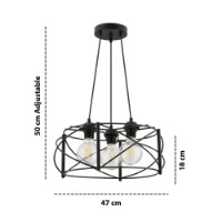Люстра Opviq Dratkruh Black фото №3 — интернет-магазин Desire.md