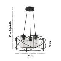 Люстра Opviq Dratkruh Glass Black Transparent фото №3 — интернет-магазин Desire.md