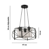 Люстра Opviq Dratkruh Glass Black Grey фото №3 — интернет-магазин Desire.md