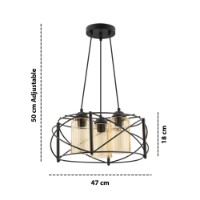 Люстра Opviq Dratkruh Glass Black Yellow фото №3 — интернет-магазин Desire.md