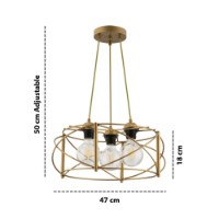 Люстра Opviq Dratkruh Gold фото №3 — интернет-магазин Desire.md
