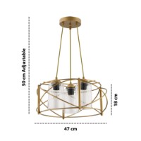 Люстра Opviq Dratkruh Glass Gold Transparent фото №3 — интернет-магазин Desire.md