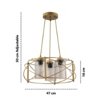 Люстра Opviq Dratkruh Glass Gold Grey фото №3 — интернет-магазин Desire.md