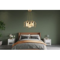 Люстра Opviq Dratkruh Glass Gold Yellow