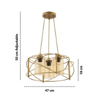 Люстра Opviq Dratkruh Glass Gold Yellow фото №3 — интернет-магазин Desire.md