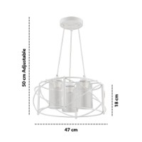 Люстра Opviq Dratkruh Glass White Transparent фото №3 — интернет-магазин Desire.md
