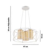 Lustră Opviq Dratkruh Glass White Yellow imaginea #3 — magazin online Desire.md