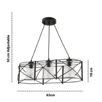 Люстра Opviq Dratrio Glass Black Transparent фото №3 — интернет-магазин Desire.md