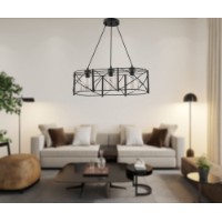 Люстра Opviq Dratrio Glass Black Grey