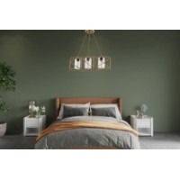 Люстра Opviq Dratrio Glass Gold Transparent