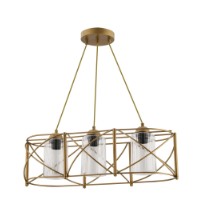 Люстра Opviq Dratrio Glass Gold Transparent фото №2 — интернет-магазин Desire.md