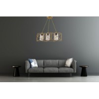 Люстра Opviq Dratrio Glass Gold Grey