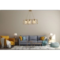 Люстра Opviq Dratrio Glass Gold Yellow