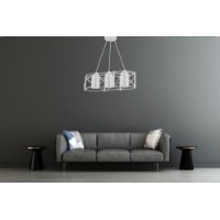 Люстра Opviq Dratrio Glass White Transparent