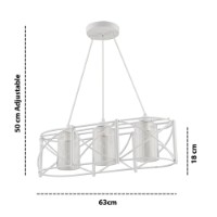 Люстра Opviq Dratrio Glass White Transparent фото №3 — интернет-магазин Desire.md