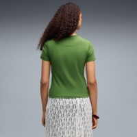 Tricou de dame Puma Ess Elevated No.1 Logo Slim Earthy Green, s.M imaginea #4 — magazin online Desire.md