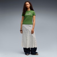 Tricou de dame Puma Ess Elevated No.1 Logo Slim Earthy Green, s.XL imaginea #5 — magazin online Desire.md