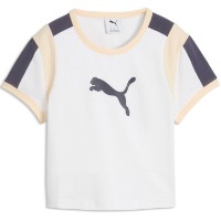 Tricou de dame Puma Graphic Ringer Baby Puma White, s.XL