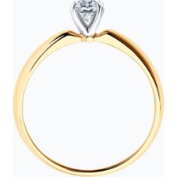 Inel din aur combinat cu diamante Casa Bosco 9010073-36 2,08g s.17,5 imaginea #5 — magazin online Desire.md