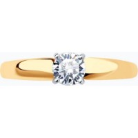 Inel din aur combinat cu diamante Casa Bosco 9010073-36 2,08g s.17,5 imaginea #6 — magazin online Desire.md