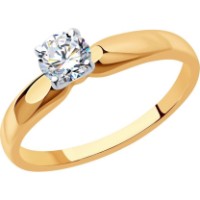 Inel din aur combinat cu diamante Casa Bosco 9010073-36 2,08g s.17,5