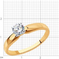 Inel din aur combinat cu diamante Casa Bosco 9010073-36 2,08g s.17,5 imaginea #2 — magazin online Desire.md