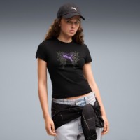 Tricou de dame Puma Street Glam Slim Graphic Puma Black, s.XL imaginea #3 — magazin online Desire.md
