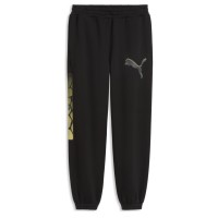 Pantaloni spotivi pentru bărbați Puma Sport Street Relaxed Graphic Fleece Puma Black, s.M