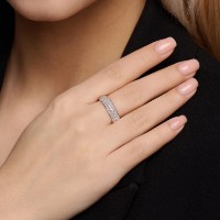 Inel din aur rosu cu diamante Casa Bosco 1010255 4,14g s.18 imaginea #3 — magazin online Desire.md