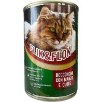 Hrană umedă pentru câini Morando Flik & Flok Beef & Hearts 24x405g