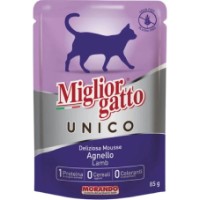 Hrană umedă pentru pisici Morando Miglior Gatto Unico Lamb 24x85g